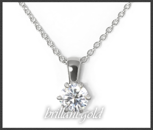 Brillant 585 Gold Anhänger & Kette mit 0,68ct, Si2